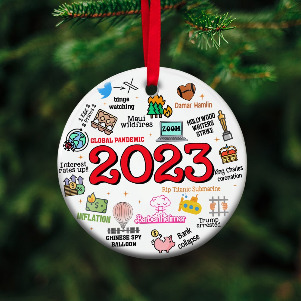 Christmas Ornament, 01NATN101023 Ceramic Circle Ornament, Xmas Gift - Ornament - GoDuckee