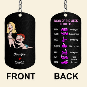 Couple, Weekly Tasks for Happy Couples, Personalized Keychain, Couple Gifts - Keychains - GoDuckee