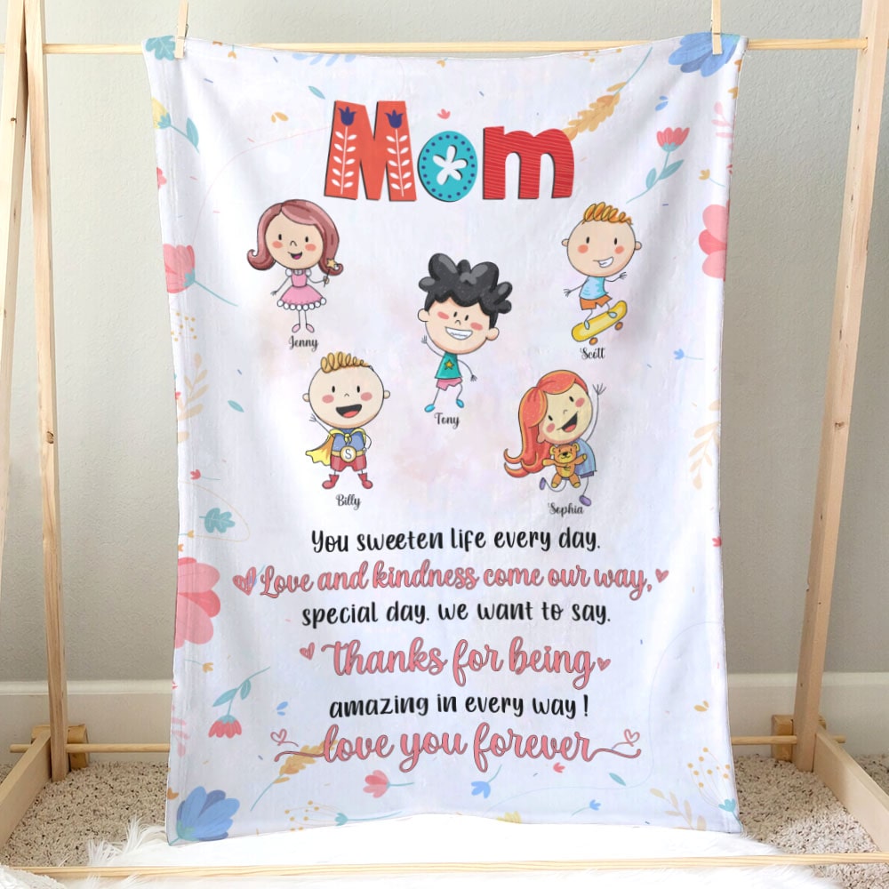 Mother, You sweeten Life Every Day, Personalized Blanket, Mother Gifts - Blanket - GoDuckee