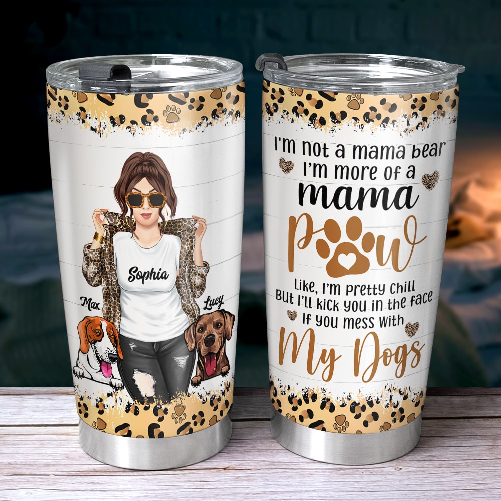 Dog Mom Tumbler with Straw - Dog mom - Tumbler Gift For Her- - Inspire  Uplift