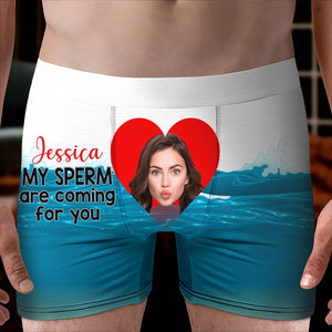 Funny Couple Boxer - Custom photo Men & Women Boxer Briefs- Couple Gift - Boxer Briefs - GoDuckee