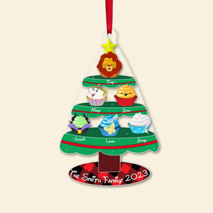 Family, Personalized Cupcake Family Ornament, Christmas Gifts For Family, 01HTPO231023 - Ornament - GoDuckee