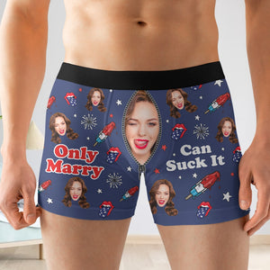 Custom Photo Gifts For Him Men's Boxers Only You - Boxers & Briefs - GoDuckee