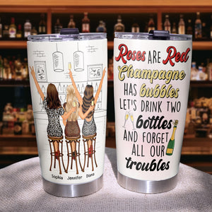 Let's Drink Two Bottles And Forget All Our Troubles- Personalized Tumbler- Gift For Friends- Drinking Friends Tumbler - Tumbler Cup - GoDuckee