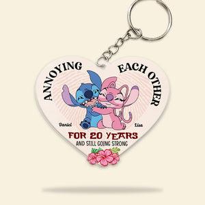 Annoying Each Other For Years, Personalized Keychain, Gift For Couples 02ACHN220623 - Keychains - GoDuckee