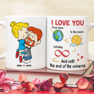 Personalized Gifts For Couple Coffee Mug 04totn020124hg Love You Until The End Of The Universe - Coffee Mug - GoDuckee