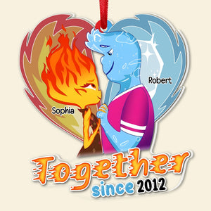 Together Since, Custom Name Ornament for Christmas, Best Gift for Couple, 04HTPO2711223 - Ornament - GoDuckee