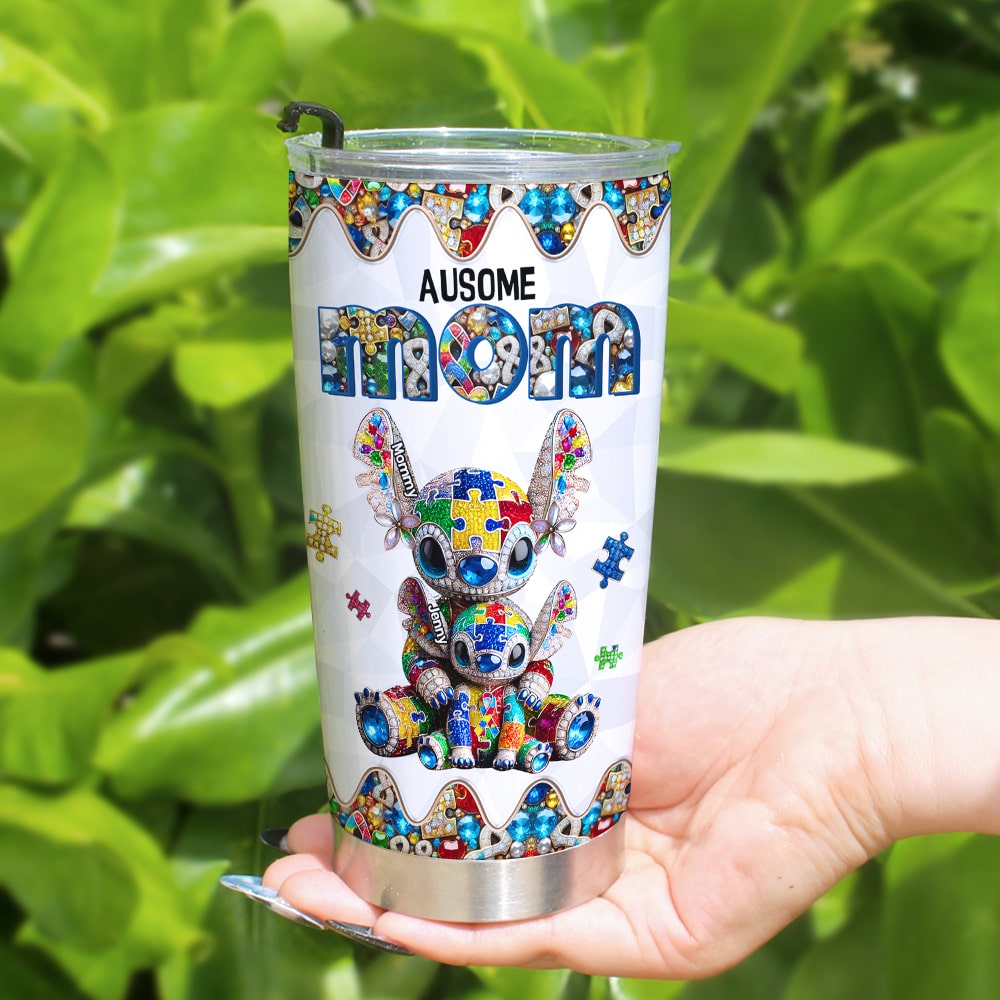 Personalized Gifts For Autism Mom Tumbler 01tgtn220325 Ausome Mom - Tumbler Cup - GoDuckee
