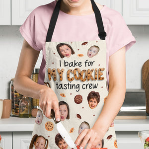 Personalized Gifts For Mom Apron My Cookie Tasting Crew - Apron - GoDuckee