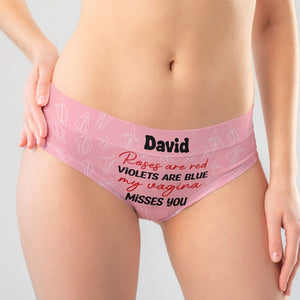 Personalized Gifts For Her Women's Briefs My Vagina Misses You Funny Valentine's Gifts - Boxers & Briefs - GoDuckee
