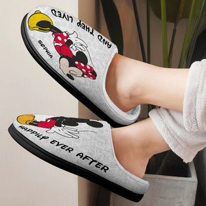 Couple, And They Lived Happily Ever After, Personalized Home Slippers, Christmas Gifts For Couple, 02QHQN191023 - Shoes - GoDuckee