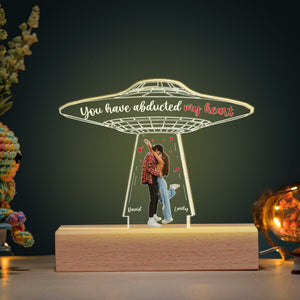 Couple, You Have Abducted My Heart, Personalized 3D Led Light, Valentine Gift, Couple Gift - Led Night Light - GoDuckee