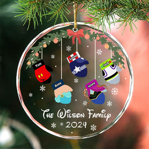 Personalized Gifts For Family Christmas Ornament 01natn050824da Mittens Cartoon Character - Ornament - GoDuckee