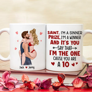 I'm The One Cause You Are A 10-Gift For Couple-Personalized Coffee Mug - Coffee Mug - GoDuckee