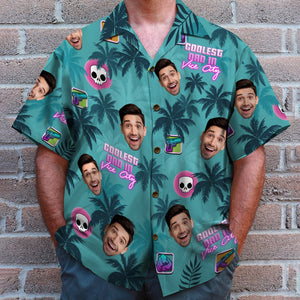 Custom Photo Gifts For Dad Hawaiian Shirt Coolest Dad 02katn050624 - Hawaiian Shirts - GoDuckee