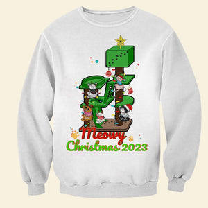 Cats, Meowy Christmas 2023, Personalized Shirt, Christmas Gift For Cat Lovers - Shirts - GoDuckee