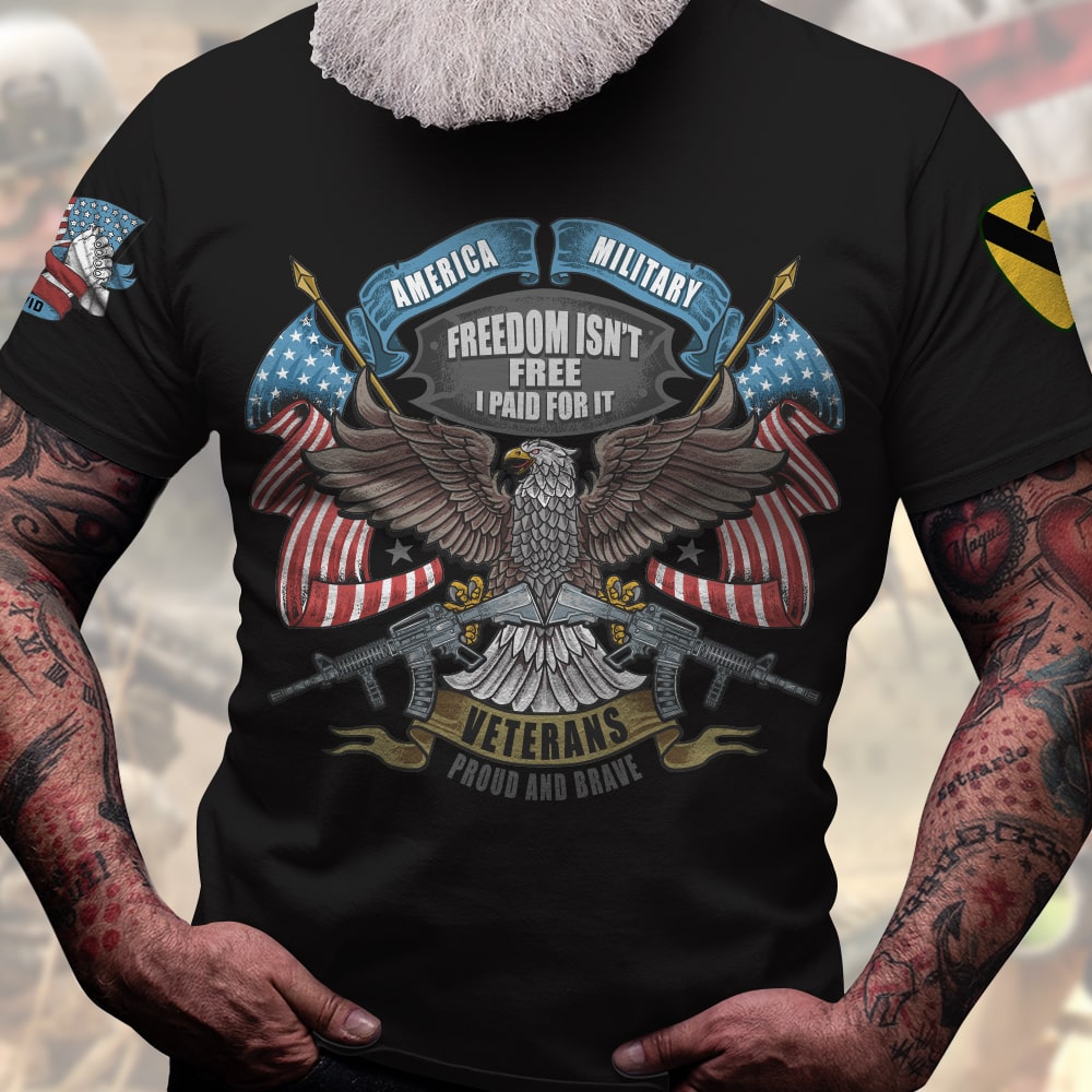 Freedom Isn't Free I Paid For It-Personalized 3D AOP Shirt- Veteran Shirt-3DAP-06acqn070823 - AOP Products - GoDuckee