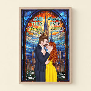 Couple, And They Lived Happily Ever After, Personalized Light Picture Frame, Couple Gifts, 03HUPO180823TM - Poster & Canvas - GoDuckee