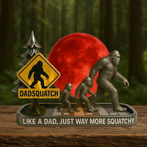 Bigfoot Dad Plaque - Personalized Gifts For Dad 04tgtn120525 - Shaped Plaques - GoDuckee