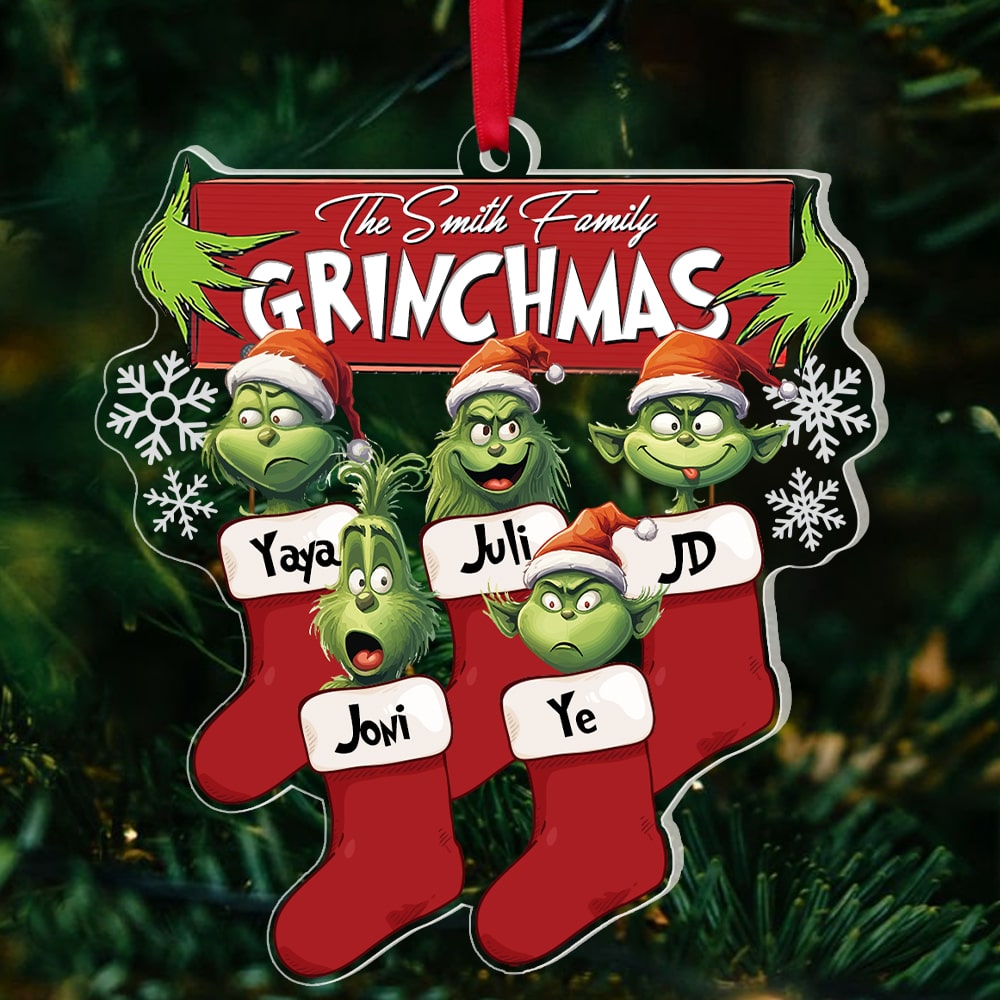 Funny Kids On Xmas Socks, Personalized 01OHPU131023 Ornament, Christmas Gift For Family - Ornament - GoDuckee