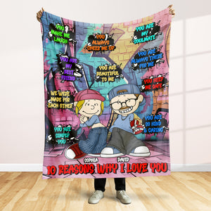 Personalized Gifts For Couple Blanket 01totn301224hg 10 Reasons Why I Love You - Blanket - GoDuckee