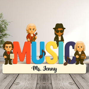 Music Teacher Plaque Personalized Gifts For Teacher 02natn080525 - Shaped Plaques - GoDuckee