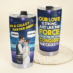 Couple, Our Love Is Strong, Personalized Tumbler, Valentine Gift, Couple Gift, 01HTPO211223TM - Tumbler Cup - GoDuckee