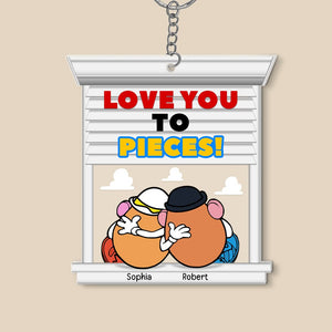 Love You To Pieces, Personalized Keychain, Gift For Couple, 02QHQN290623 - Keychains - GoDuckee