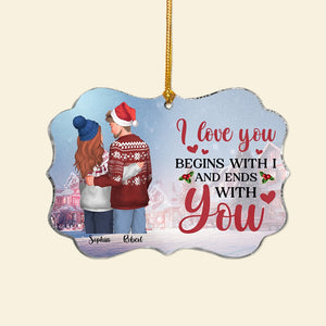 Couple, I Love You, Personalized Acrylic Ornament, Christmas Gifts For Couple - Ornament - GoDuckee