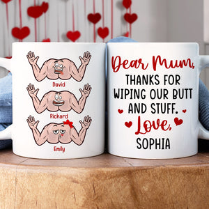 Personalized Gifts For Mom Coffee Mug Thanks For Wiping Our Butt - Coffee Mugs - GoDuckee