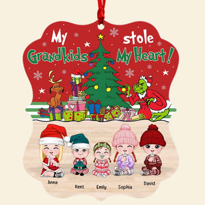 My Grandkids Stole My Heart-Personalized Ornament -Gift For Grandkids- Christmas Gift-PW-CSO-ACRYLIC- 04naqn061023hh [UP TO 4 KIDS] - Ornament - GoDuckee