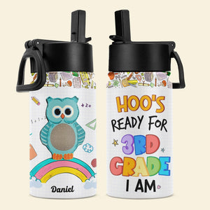 Hoo's Ready For Grade, Personalized Kid Tumbler, Gift For Kid - Kid Tumbler - GoDuckee