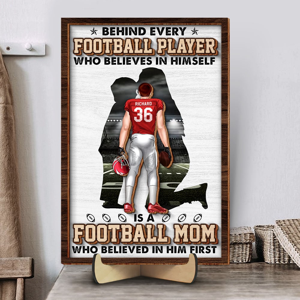 Personalized Gifts For Mom Wood Sign Football Mom - Wood Signs - GoDuckee