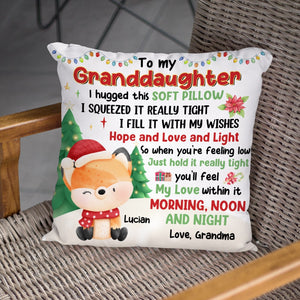 When You're Feeling Low, Just Hold It - Personalized Animals Square Pillow, Christmas Gift, Gift For Kid - Pillow - GoDuckee