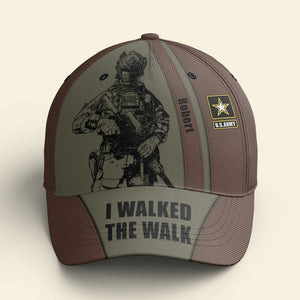 I Walk The Walk Personalized Veteran Classic Cap 03QHQN100723 - Classic Cap - GoDuckee