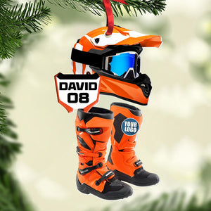 Personalized Gifts For Motocross Lovers Christmas Ornament 01hudt281024 - Ornament - GoDuckee