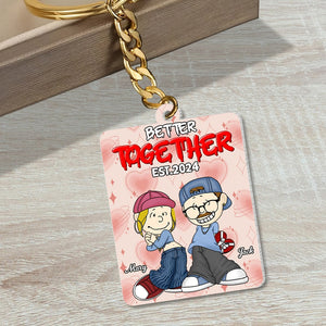 Personalized Gifts For Couple Keychain 02totn271224hg Better Together - Keychains - GoDuckee