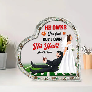 Personalized Valentine's Day Gifts For Couple Heart Plaque 01xqtn101224pa Football Lover - Shaped Plaques - GoDuckee