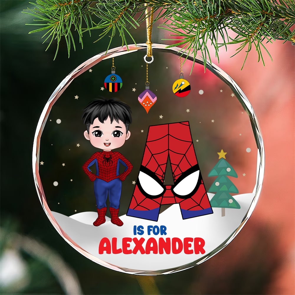 Personalized Gifts For Kids Christmas Ornament Superhero Kid Costume 01namh300824pa - Ornament - GoDuckee