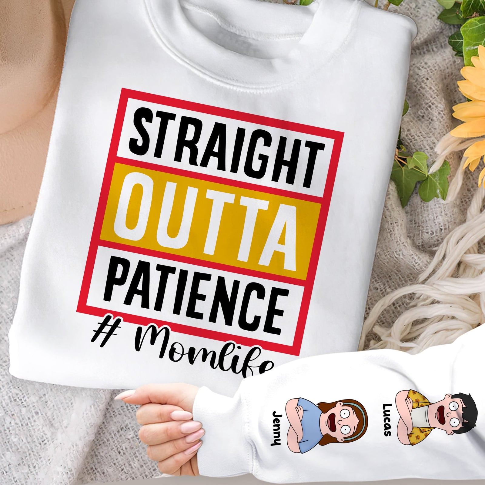 Personalized Gifts For Mom Shirt 01totn140325hg Straight Outta Patience - AOP Products - GoDuckee