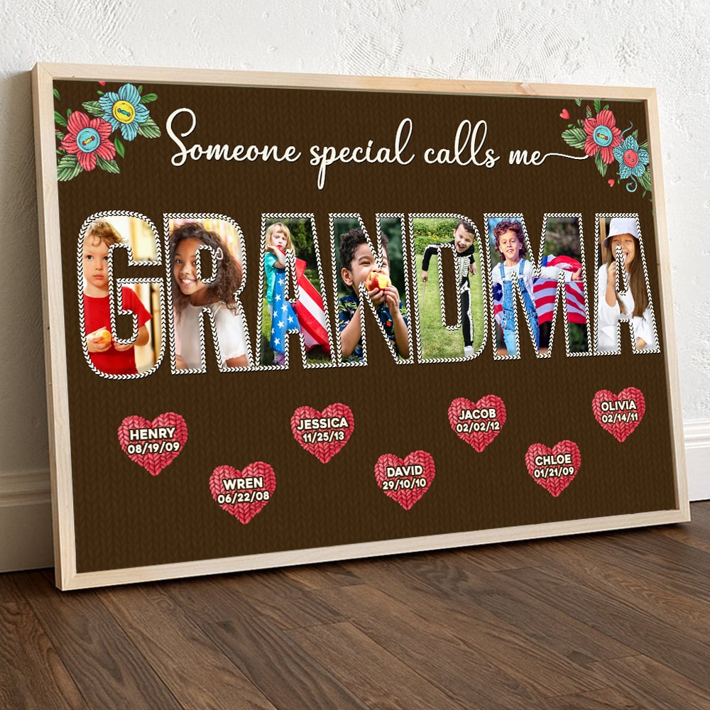 Custom Photo Gifts For Grandma Canvas Print Someone Special Calls Me Grandma Mother's Day Gifts - Canvas Print - GoDuckee