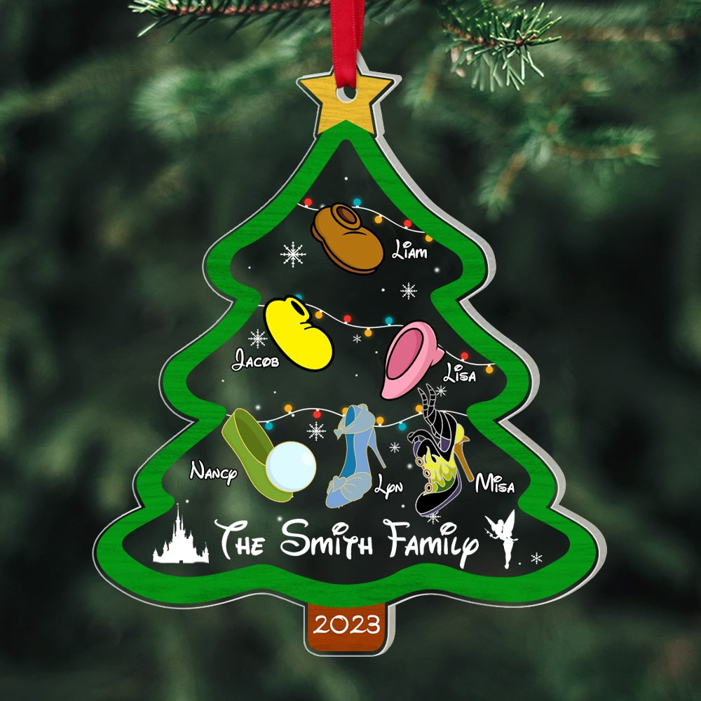 Family Christmas Tree, Personalized 02HTPU311023QN Acrylic Ornament - Ornament - GoDuckee
