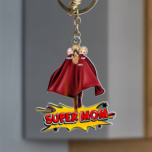 Personalized Gifts For Mom Keychain Super Mom 04QHPU270124HH Mother's Day Gifts - Keychains - GoDuckee