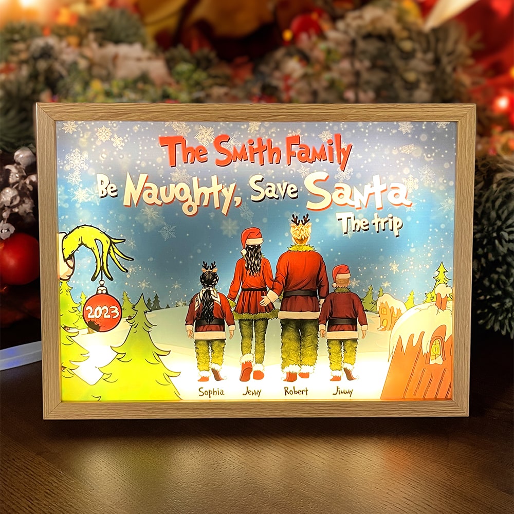 The Family, Family For Christmas, Personalized Light Picture Frame, Christmas Gifts For Family, 01HUPO080923HH - Poster & Canvas - GoDuckee