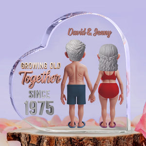 Personalized Funny Gifts For Old Couple Heart Plaque 03ohtn090725 - Shaped Plaques - GoDuckee