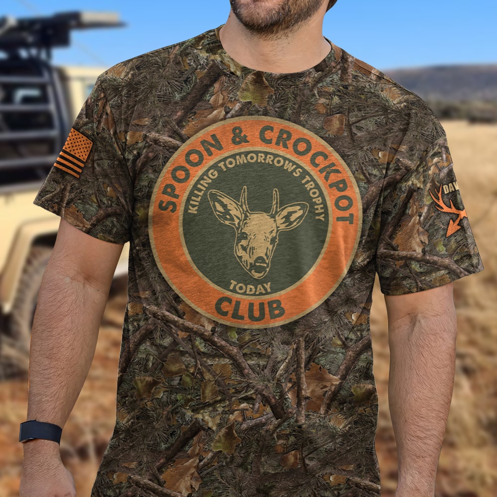 Spoon And Crockpot Club Killing Tomorrows Trophy- Personalized 3D AOP Shirt- Best Gifts For Hunter- Hunter 3D Shirt - AOP Products - GoDuckee