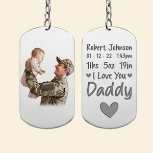 I Love You, Daddy, Custom Photo Keychain, Gift For Dad, 01TOPO191223 - Keychains - GoDuckee