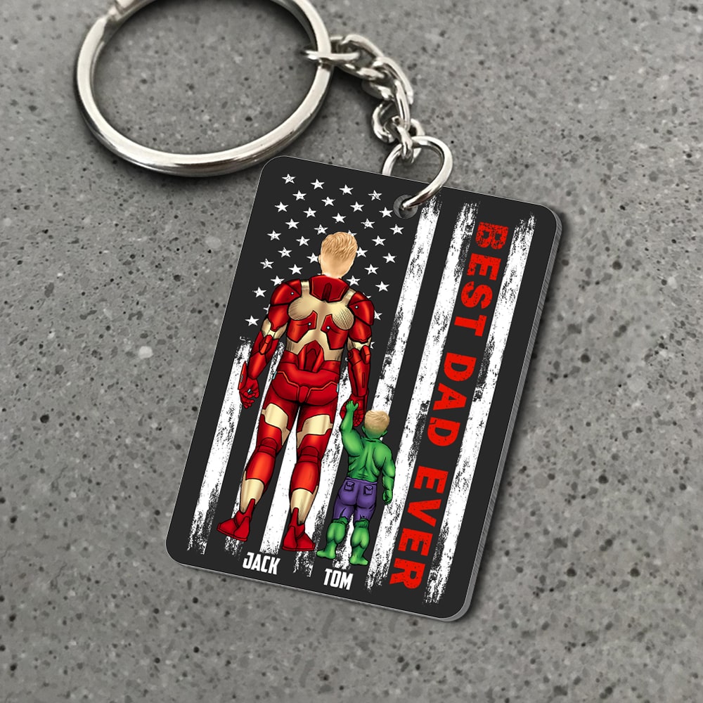 Best Dad Ever- 06natn250523tm Personalized Keychain - Keychains - GoDuckee