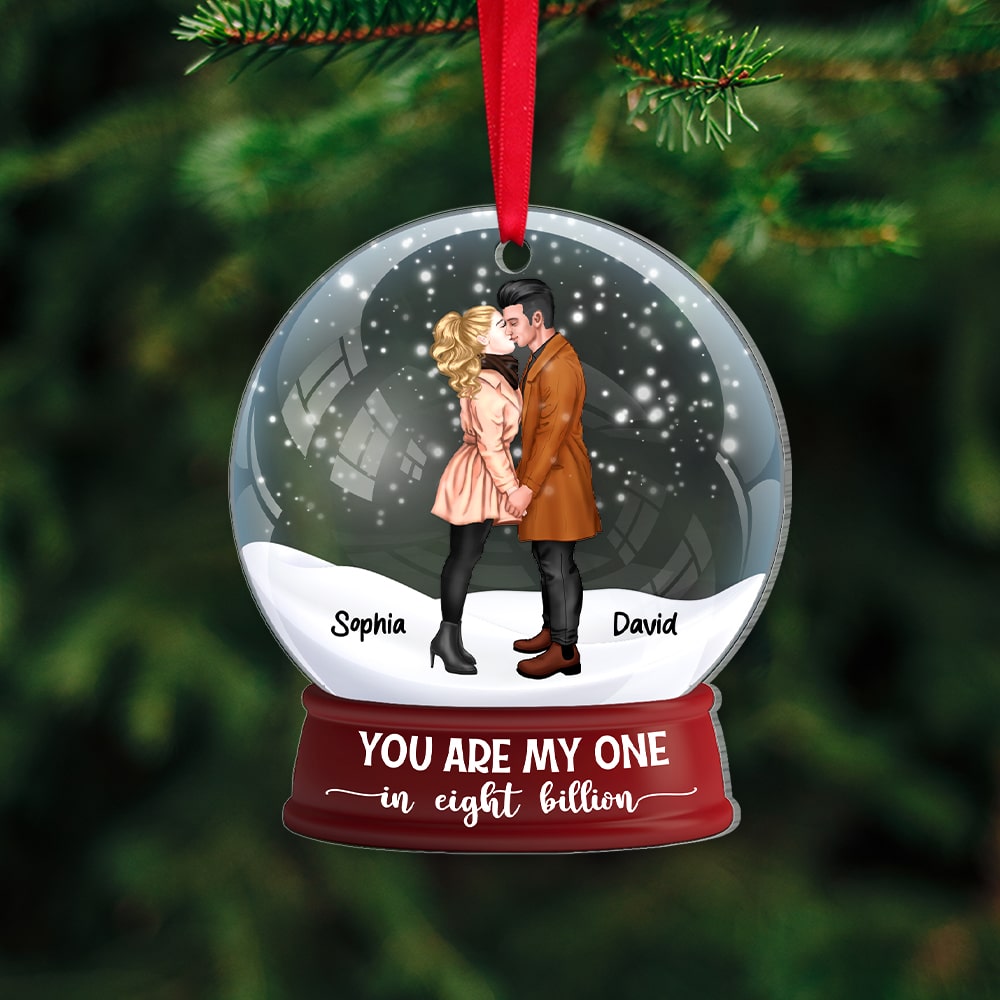You Are My One In Eight Billion-Personalized Acrylic Ornament-Couple Gift- Couple Ornament - Ornament - GoDuckee