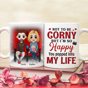 I'm So Happy You Popped Into My Life Personalized Coffee Mug Gift For Couple - Coffee Mug - GoDuckee